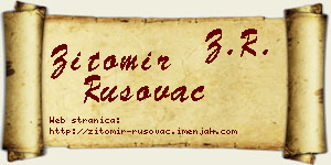 Žitomir Rusovac vizit kartica